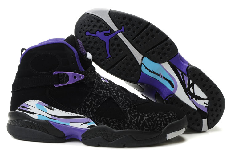 2020 New Jordans 8 Glow Vamp Black Purple
