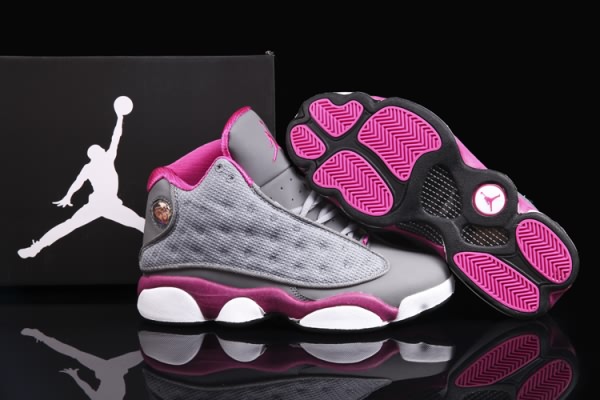 2020 Air Jordan Retro 13 Grey Pink Womens shoes