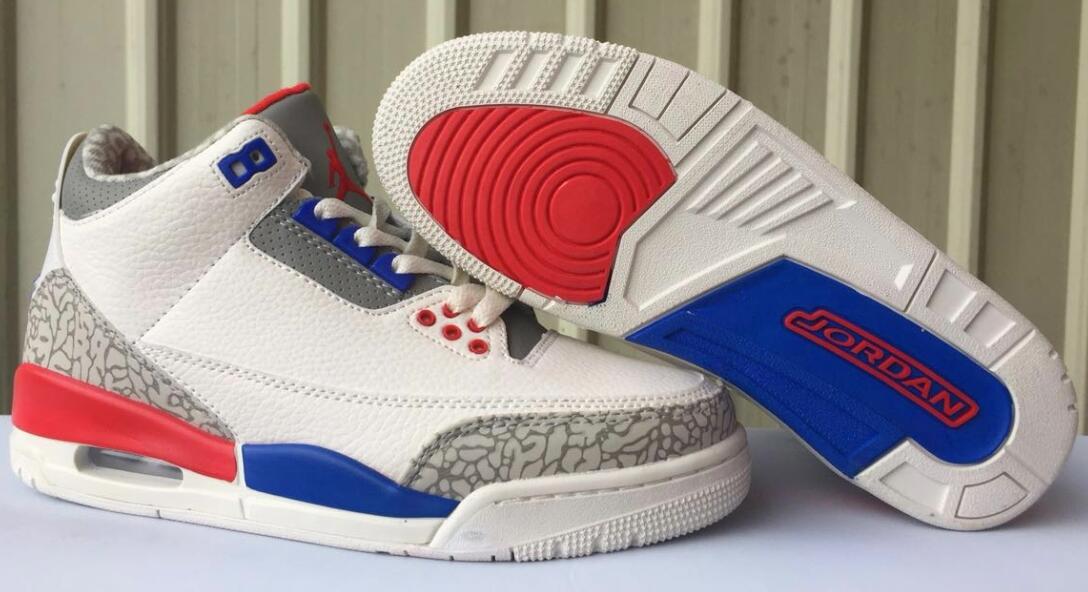 2020 Air Jordan Retro 3 White Blue for Men