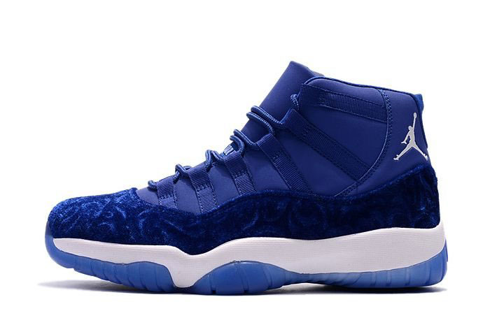 2020 Air Jordan 11 Blue Velvet Royal Blue-White Men's and Women's Size