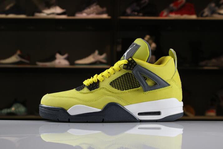 2020 Air Jordan 4 Lightning Tour Yellow/Dark Blue-Grey-White 314254-702