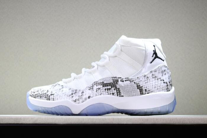 2020 New Air Jordan 11 White Snakeskin Men's Size Shoes