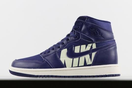 2020 Off-White x Air Jordan 1 High OG Nike Swoosh Obsidian/White 555088-400