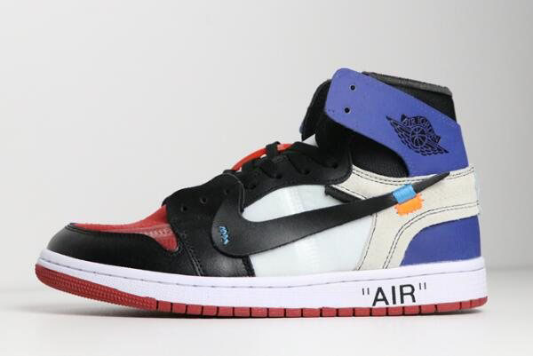 Off-White x Air Jordan 1 Black/Varsity Royal-Varsity Red-White AA3834-104