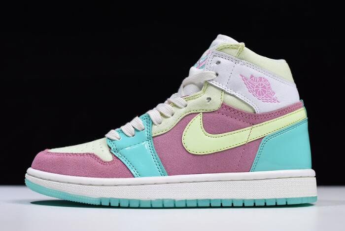 Air Jordan 1 GS Easter Sail-Hyper Turquoise/Barely Volt 555112-400