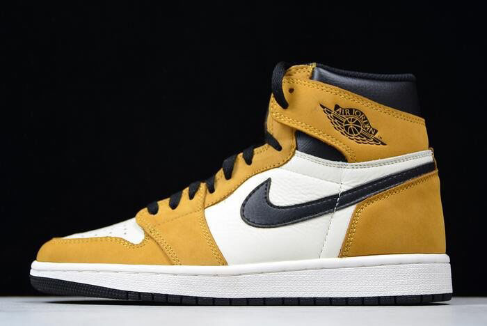 Air Jordan 1 High OG Rookie of the Year Gold Harvest/White-Black 555088-700