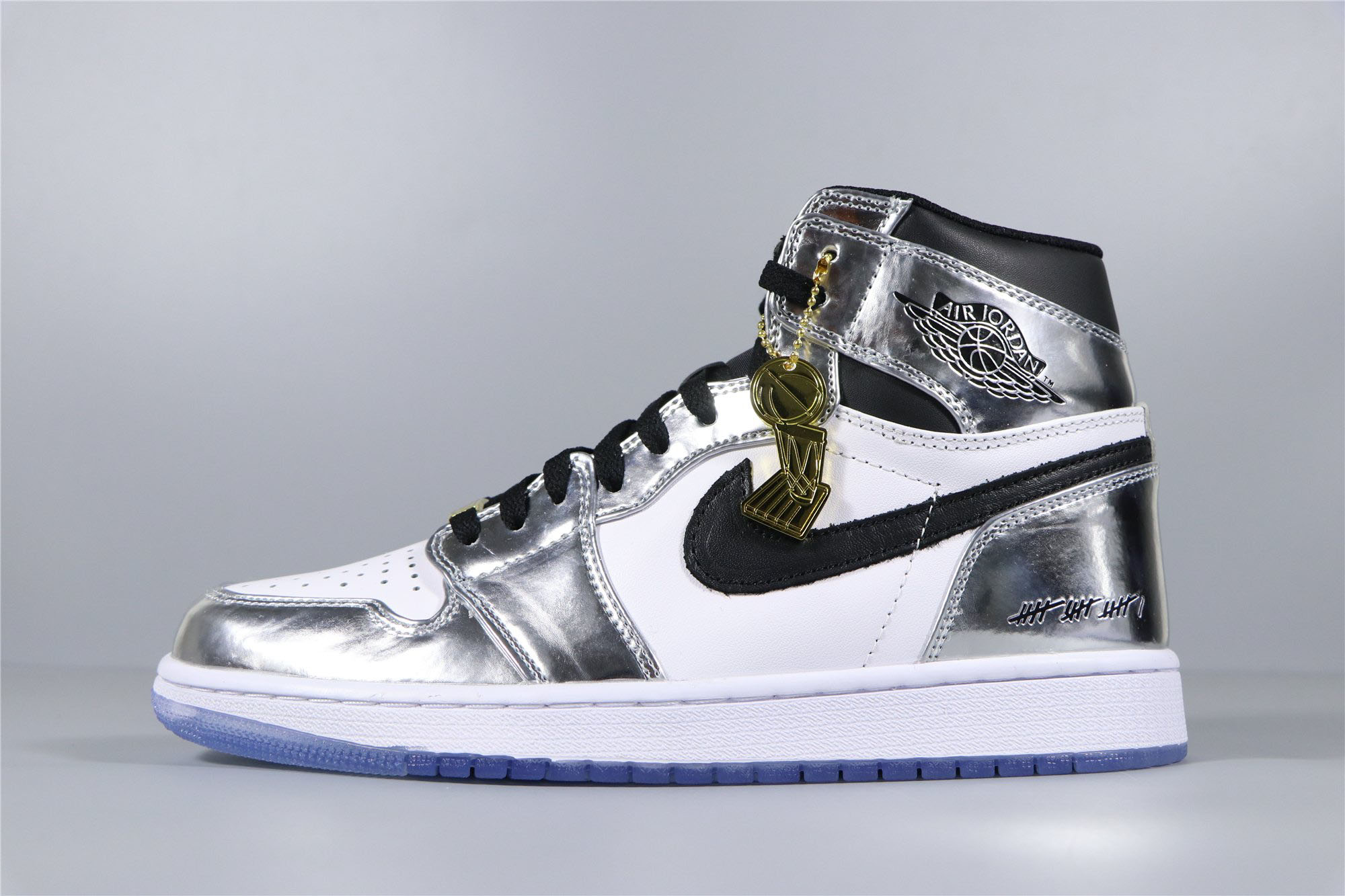 2020 Air Jordan 1 High Pass The Torch Chrome/White-Turbo Green-Black AQ7476-016