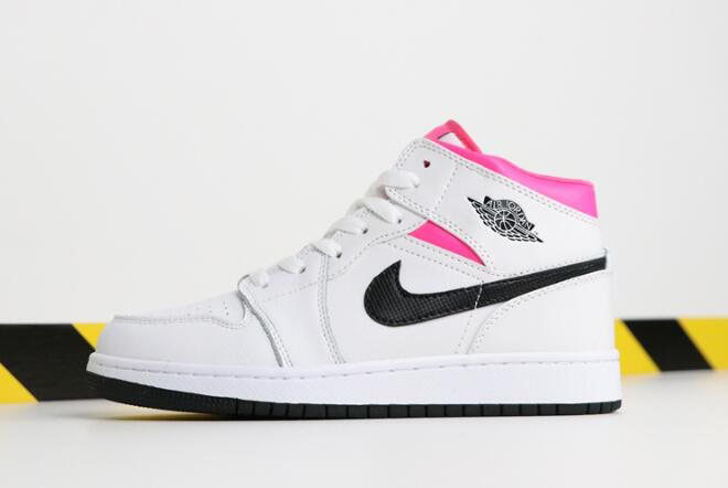 Air Jordan 1 Mid GS Hyper Pink White/Black-Hyper Pink 555112-106