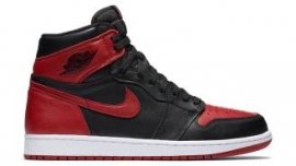 Air Jordan 1 Retro High OG Black/Varsity Red-White 555088-001 Fashion Style
