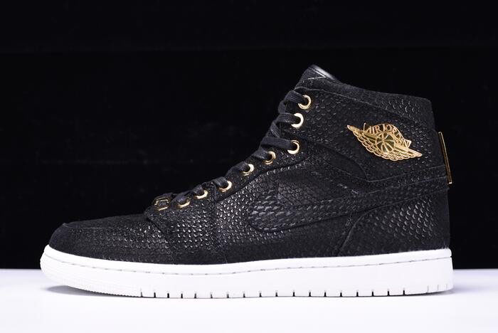 Air Jordan 1 Retro High OG Pinnacle Black/Metallic Gold-White 705075-030