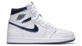 Air Jordan 1 Retro High OG White/Metallic Navy 555088-106 Best Price