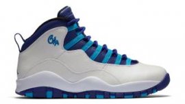 Air Jordan 10 (X) Retro White/Concord-Blue Lagoon-Black Charlotte 310805-107 Hurry Up