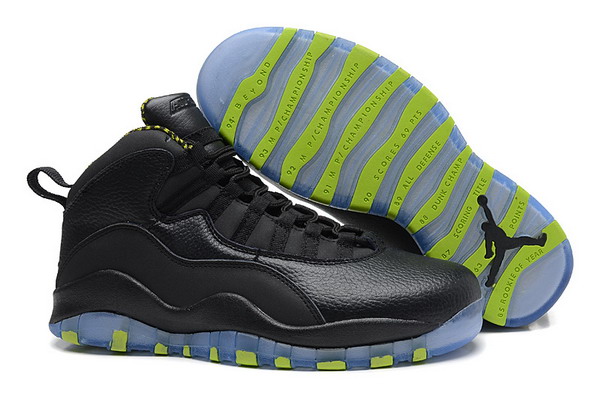 310805-033 AirJordan Retro 10 Black / Venom Green / Cool Grey