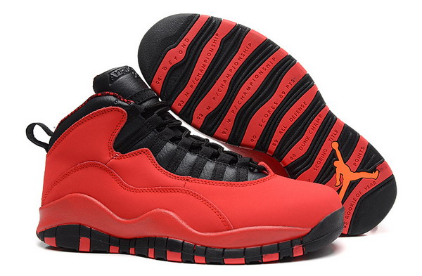 487211-605 Air Jordan Retro 10 Fusion Red / Black / Laser Orange