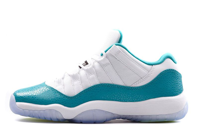 Air Jordan 11 Low Aqua White/Turbo Green-Volt Ice-Black 580521-143