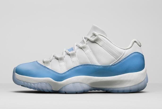 Air Jordan 11 Low UNC White/University Blue Men's Size 528895-106