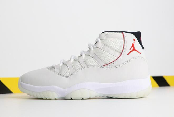 Air Jordan 11 Platinum Tint/Sail-University Red 378037-016