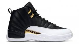 Air Jordan 12 (XII) Retro Black/White-Metallic Gold 848692-033 Classic