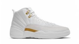 Air Jordan 12 (XII) Retro x OVO White/Metallic Gold-White 456985-090 Excellent