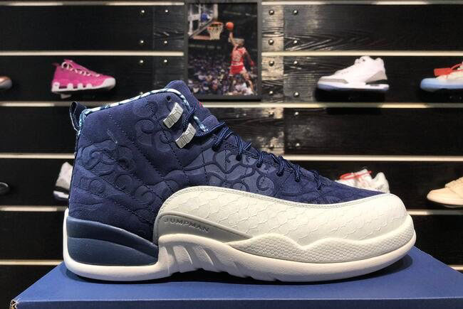 Air Jordan 12 International Flight College Navy/Sail-University Red 130690-445