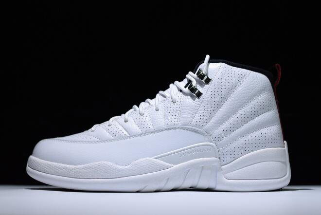 New Air Jordan 12 Retro Rising Sun White/Varsity Red-Black 130690-163