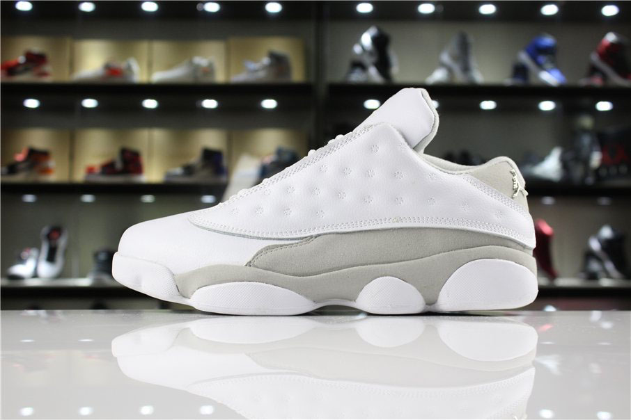 New Air Jordan 13 Retro Low Pure Money White/White-Metallic Silver 310810-100