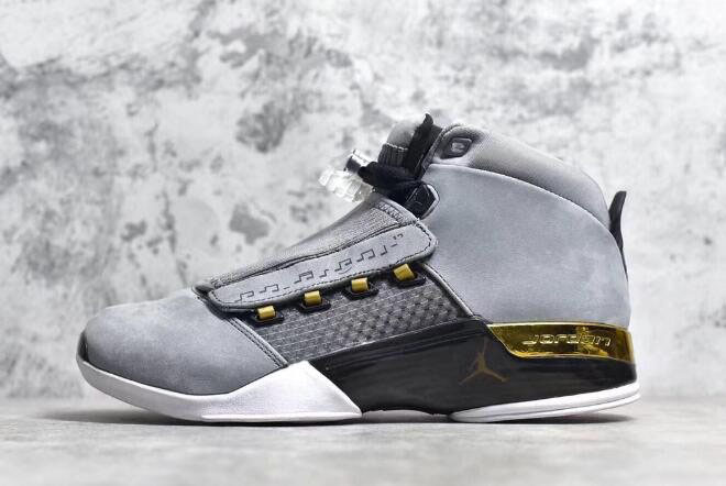 Air Jordan 17 Trophy Room Cool Grey/Metallic Gold-Black AH7963-023