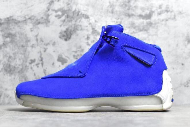 Air Jordan 18 Blue Suede Racer Blue/Racer Blue-Sail AA2494-401