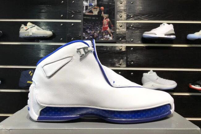 2020 Air Jordan 18 Sport Royal White/Sport Royal-White-Metallic Silver AA2494-106