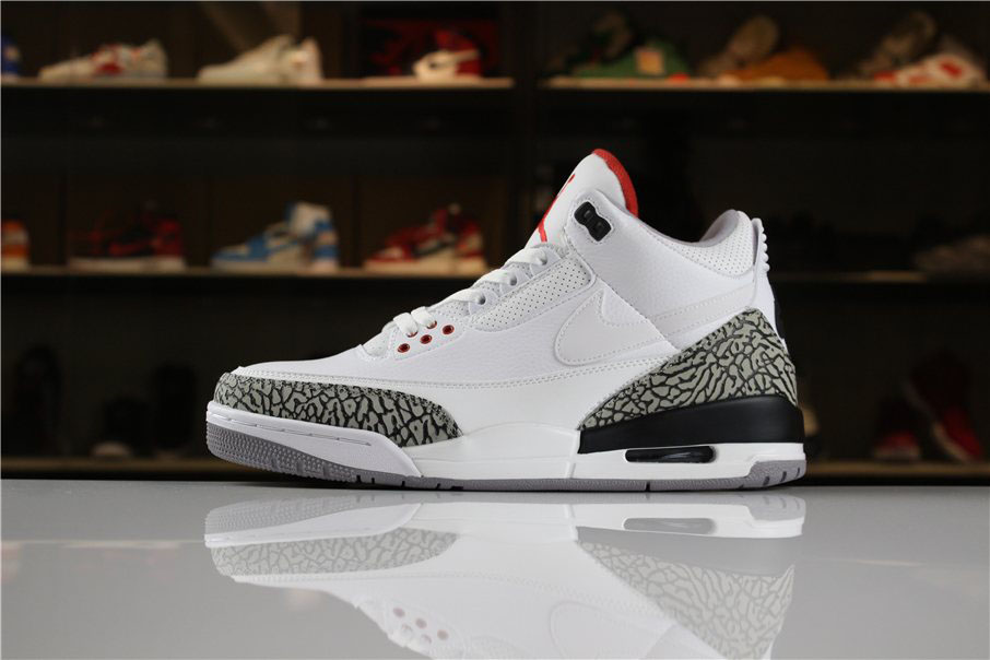 Air Jordan 3 JTH White/White-Fire Red-Black AV6683-160