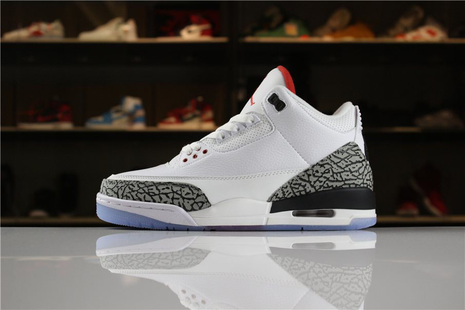 Air Jordan 3 NRG Free Throw Line White/Black-Fire Red-Cement Grey 923096-101