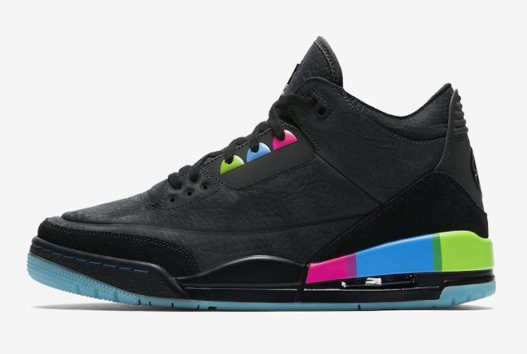 2020 Air Jordan 3 Quai 54 Black/Electric Green-Infrared 23-Black AT9195-001