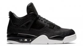 Air Jordan 4 (IV) Retro Premium Black/Black-Sail 819139-010 Shop