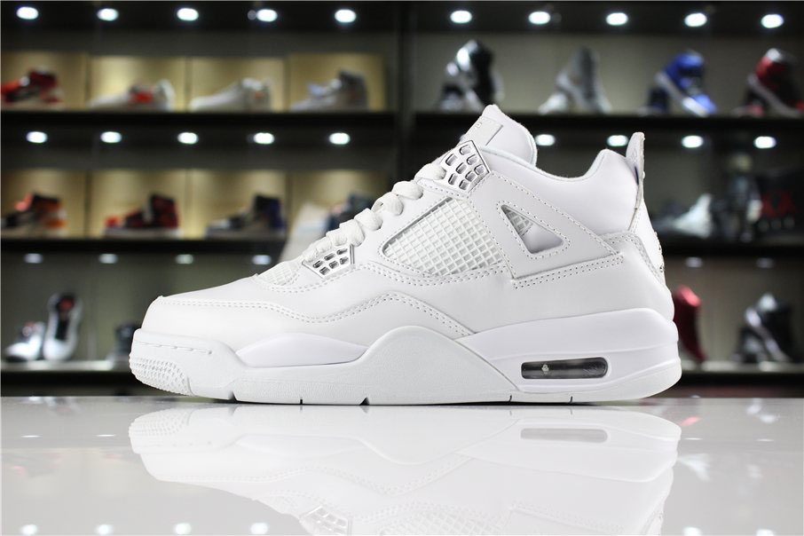 Air Jordan 4 IV Pure Money White/Metallic Silver 308497-100