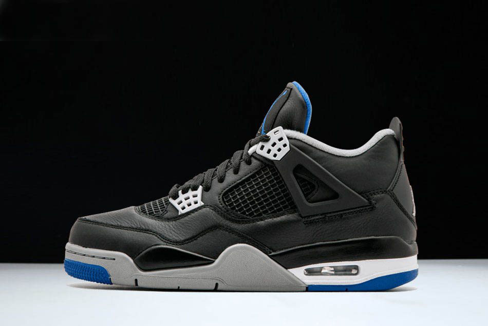 Air Jordan 4 Retro Motorsport Away Black/Game Royal-Matte Silver 308497-006