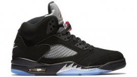 Air Jordan 5 (V) Retro Black/Fire Red-Metallic Silver (Black/Metallic Silver 2020) 845035-003 All Seasons Available