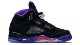 Air Jordan 5 Retro GS Black/Ember Glow-Fierce Purple (Raptors) 440892-017 New And Fashion
