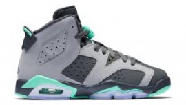 Air Jordan 6 (VI) Retro GG Cement Grey/Green Glow-Dark Grey-Gorge Green 543390-005 New Arrival