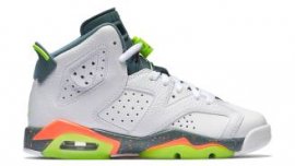 Air Jordan 6 (VI) Retro GG White/Ghost Green-Hasta-Bright Mango 384665-114 Super Specials