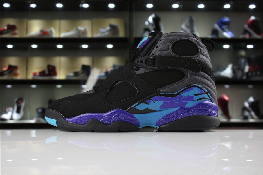 New Air Jordan 8 Retro Aqua Black/Bright Concord-Aqua For Sale