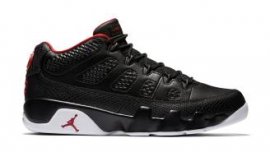 Air Jordan 9 (IX) Retro Low Black/Gym Red-White 832822-001 Factory Outlet