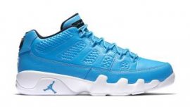 Air Jordan 9 (IX) Retro Low University Blue/Black-White Pantone 832822-401 Excellent