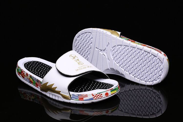 Air Jordan Hydro V Retro AJ5 FIFA World Cup Russia 2020 White Gold 555501-116