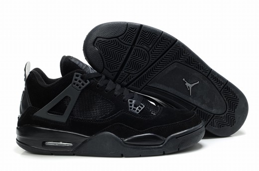 All Jordan IV(4) Black Anti fur-009 Shoes Online
