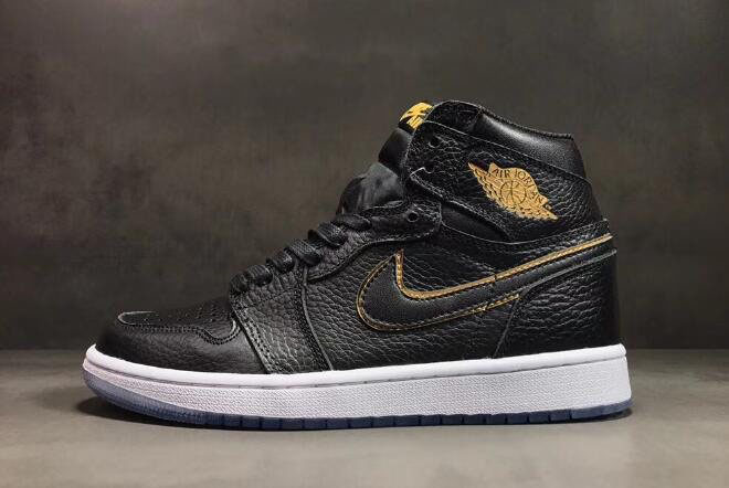 All-Star Air Jordan 1 High OG Los Angeles Black/Metallic Gold-Summit White 555088-031
