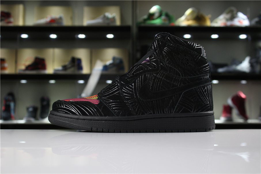 Cheap Air Jordan 1 LHM Pomb Los Primeros Black/Multi-Color-Black AH7739-001