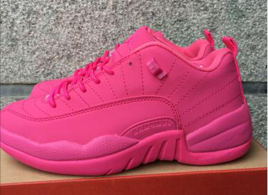 Cheap Air Jordan 12 Red Suede Women-025 For Sale