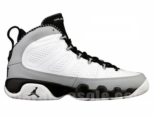 Cheap Air Jordan IX(9) White/Grey/Black-057 Retro Online