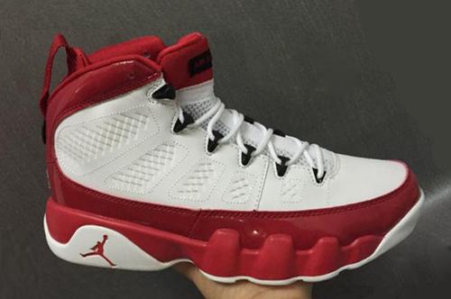 Cheap Air Jordan IX(9) White Red-062 Online