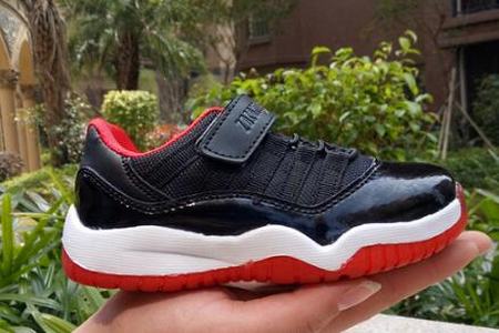 Cheap Air Jordan XI(11) Bred Kids Low-027 From China For Sale